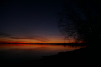 Sonnenaufgang / Morgenrte im Seeburgpark Kreuzlingen, Februar 2020