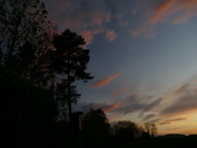 Abendhimmel am Tannenberg bei Duchtlingen / Hegau, April 2020