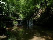 Kleiner Wasserfall in der Gauchachschlucht, Juni 2020