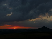 Sonnenuntergang, Hohenhewen, Juli 2020