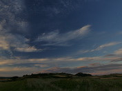 Wolken im Abendlicht ber dem Mgdeberg, Juli 2020
