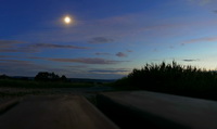 Nachtaufnahme: Vollmond bei Duchtlingen, August 2020