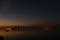 Nachtaufnahme, Langzeitbelichtung am Bodensee bei Berlingen, November 2020