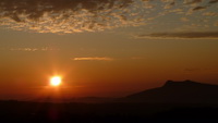 Sonnenuntergang und Hohenstoffel / Hegau