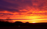 Morgenrot - Brennender Himmel ber den Hegaubergen